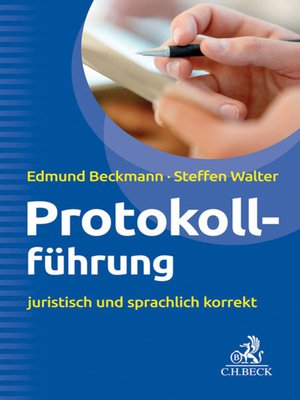 cover image of Protokollführung